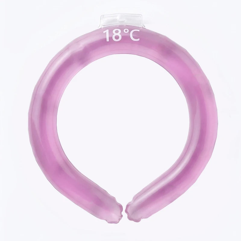 Summer cooling neck with ice neck cooler, portable ice collar
