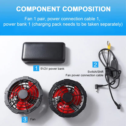 Cooling Vest Ice Fan Vest Heat Resistant Air Conditioner