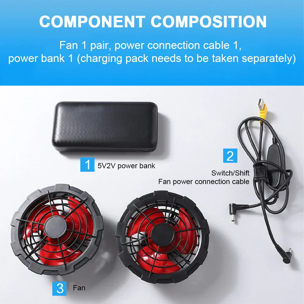 Cooling Vest Ice Fan Vest Heat Resistant Air Conditioner
