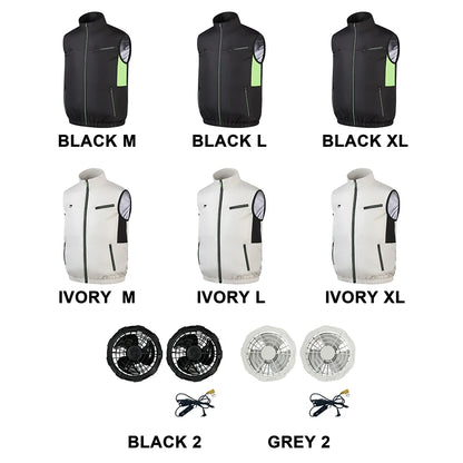 Cooling Vest Ice Fan Vest Heat Resistant Air Conditioner