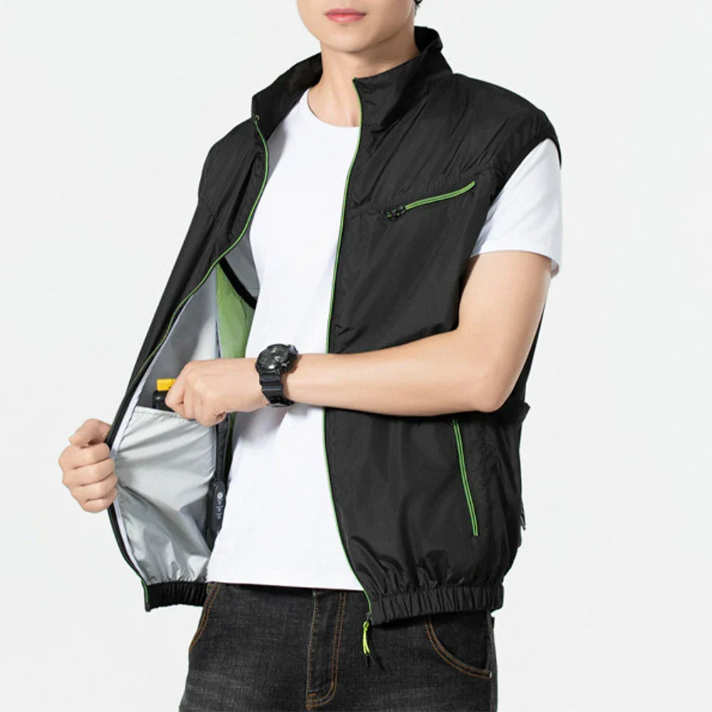 Cooling Vest Ice Fan Vest Heat Resistant Air Conditioner