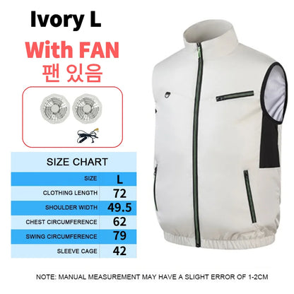 Cooling Vest Ice Fan Vest Heat Resistant Air Conditioner