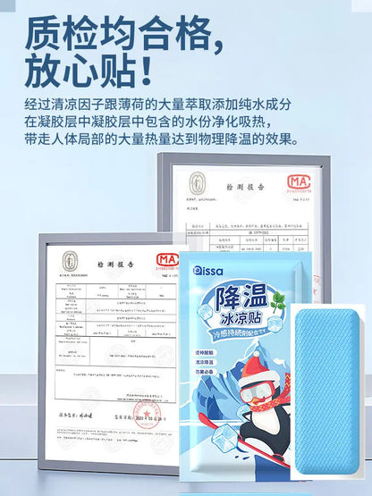 Cooling Patches Ice Patches Refreshing Cooling Fever Reduction Phone Heat Dissipation Patches Summer Ice Packs Cooling Relief He