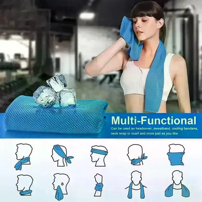 Cooling Towel Neck Wraps In Storage Box Chilly Pads