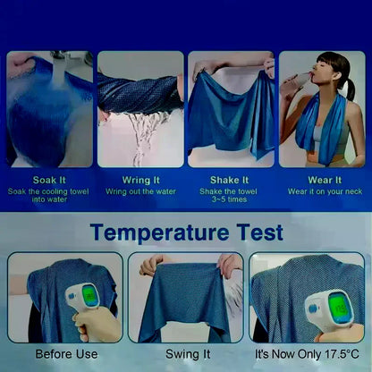 Cooling Towel Neck Wraps In Storage Box Chilly Pads