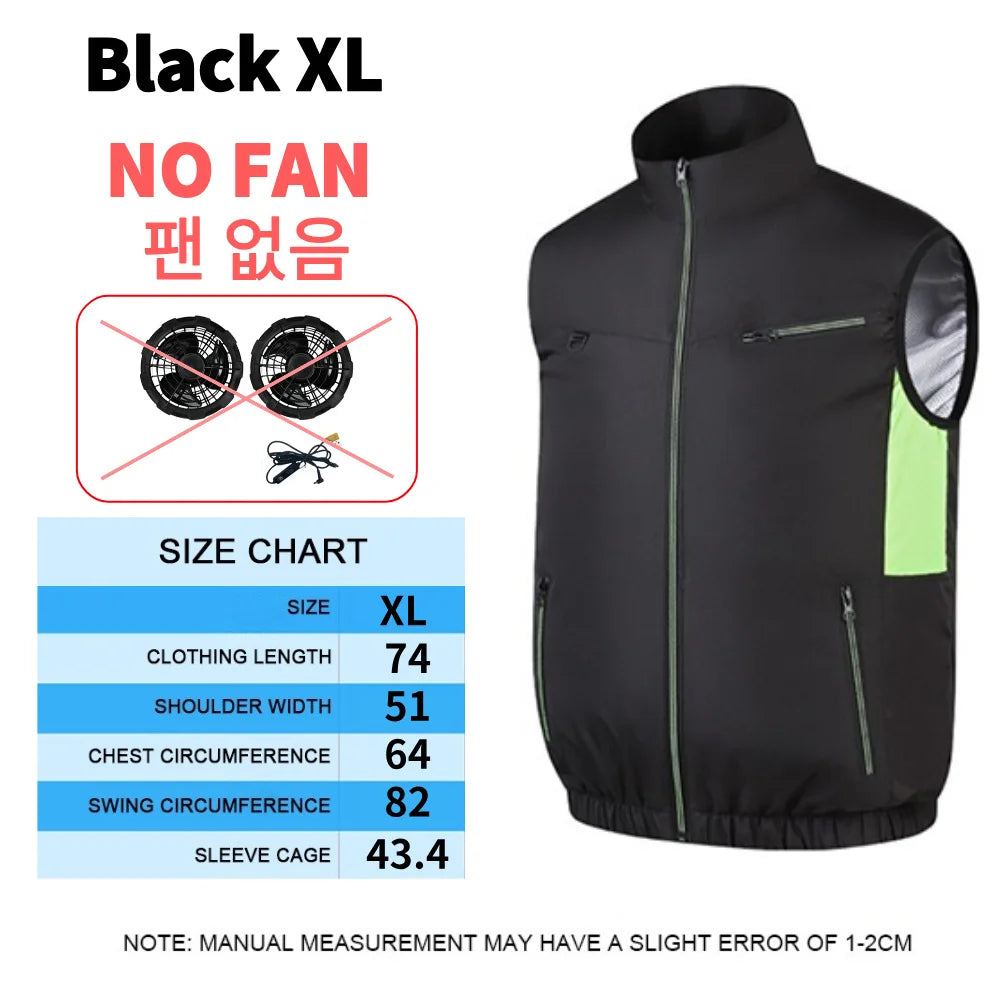 Cooling Vest Ice Fan Vest Heat Resistant Air Conditioner