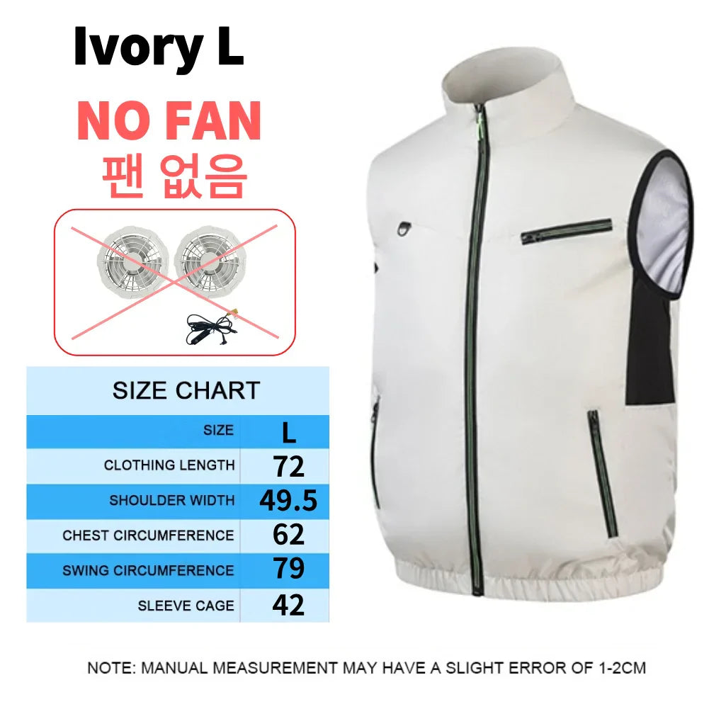 Cooling Vest Ice Fan Vest Heat Resistant Air Conditioner