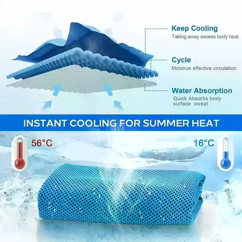 Cooling Towel Neck Wraps In Storage Box Chilly Pads