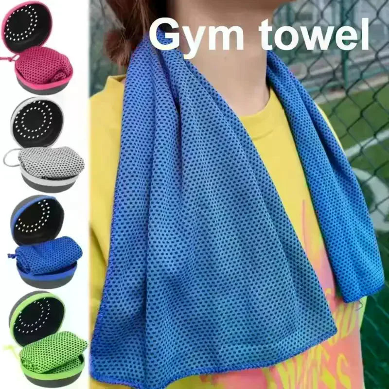 Cooling Towel Neck Wraps In Storage Box Chilly Pads