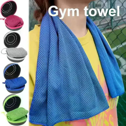 Cooling Towel Neck Wraps In Storage Box Chilly Pads