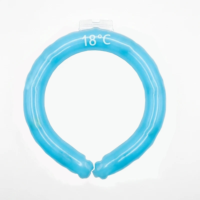 Summer cooling neck with ice neck cooler, portable ice collar