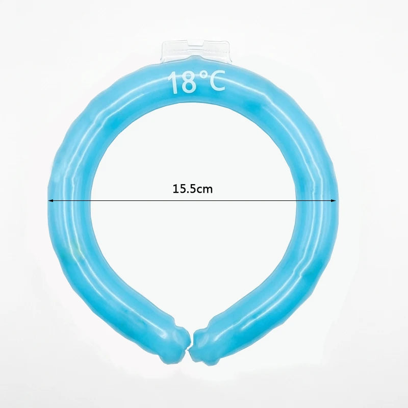 Summer cooling neck with ice neck cooler, portable ice collar