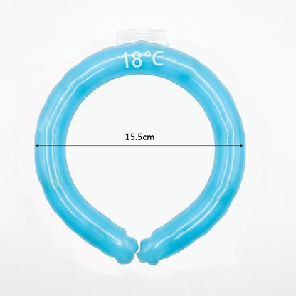 Summer cooling neck with ice neck cooler, portable ice collar