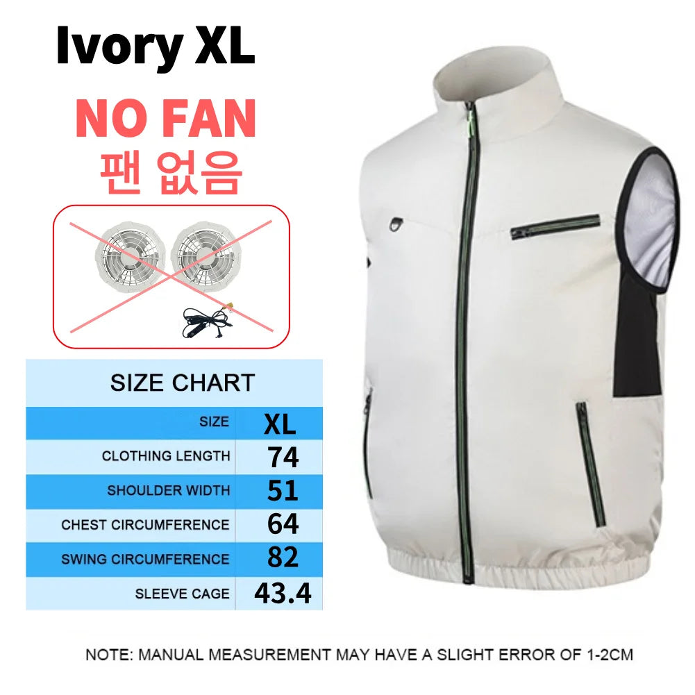 Cooling Vest Ice Fan Vest Heat Resistant Air Conditioner